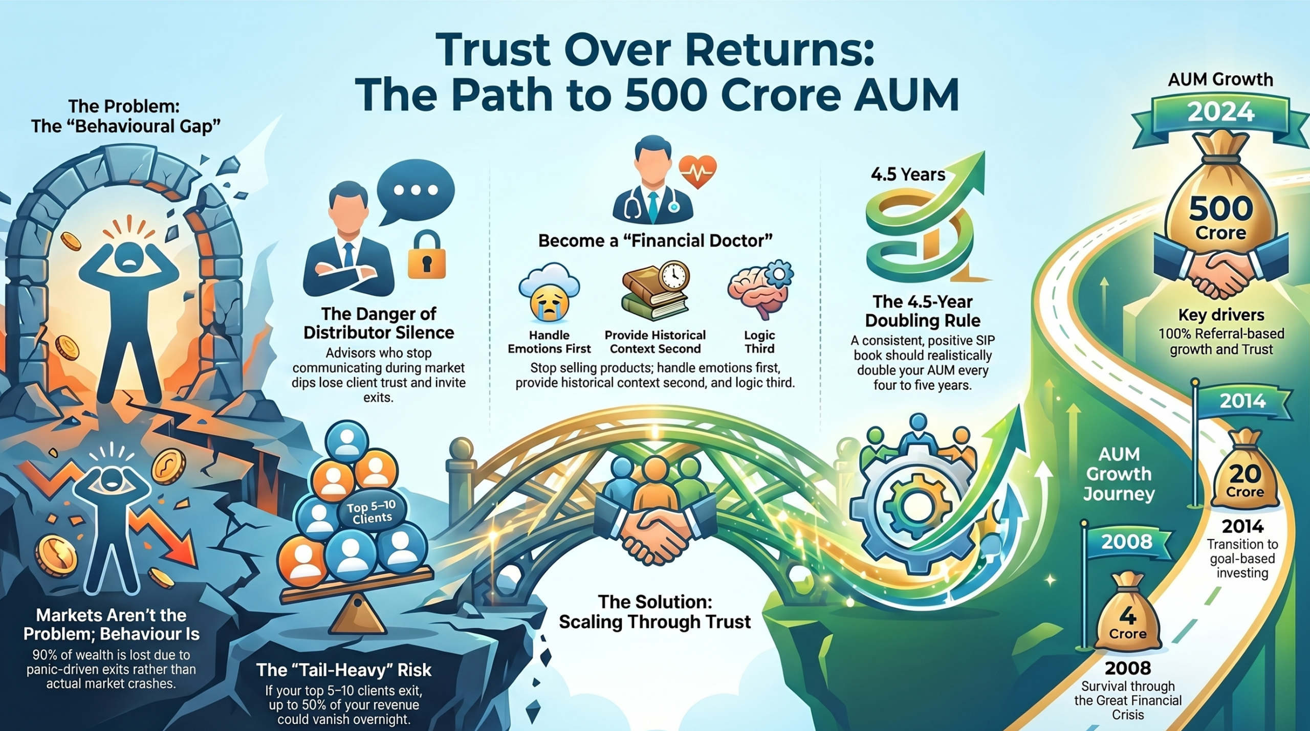 Blog banner for how to build a 500 crore practice as a mutual fund distributor